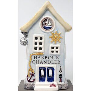 Blue Sky Clayworks Harbour Chandler House Tea Light Candle Holder Nautical Theme